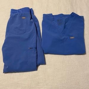 Figs Ciel Blue Scrub Set